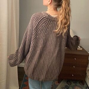 Free People Take Me Home Sweater - 100% Cotton - Brown M